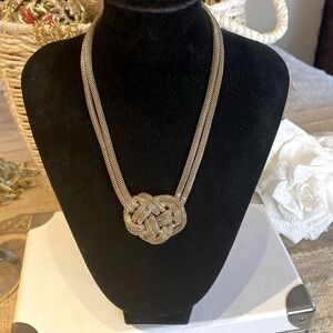 Vintage double strand mesh necklace